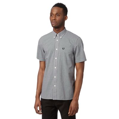 Fred Perry Black gingham regular fit shirt